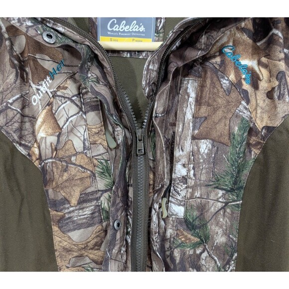 Cabela's Outfit Her Dry Plus Camo Hunting Hooded Coat & Jacket Layer Size SMALL - Picture 13 of 16